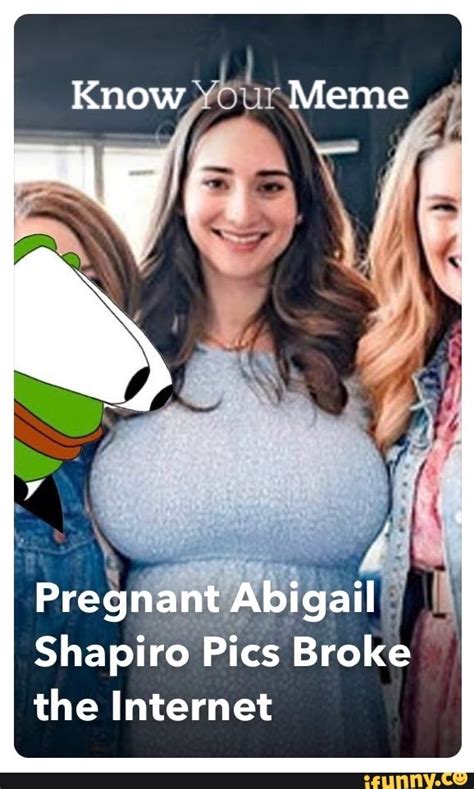 abby shapiro pregnant|The Internet Loves Pregnant Abigail Shapiros Bazingas